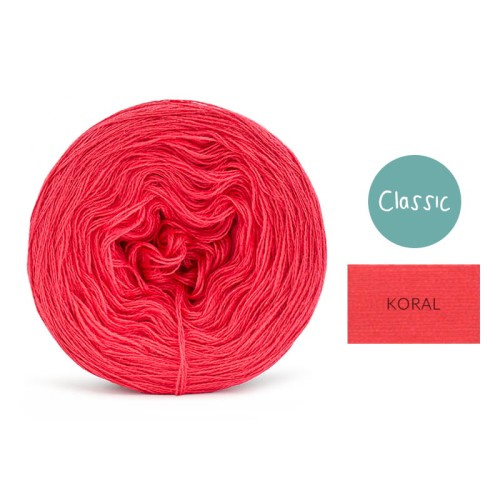 KOKONEK Classic Jeden kolor - koral / 250 m