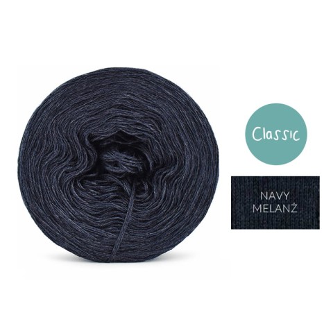 KOKONEK Mono Classic jeden kolor - navy melanż / 250m