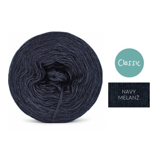 KOKONEK Classic Jeden kolor - navy melanż / 250 m