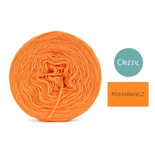 KOKONEK Classic Jeden kolor - pomarańcz / 250 m