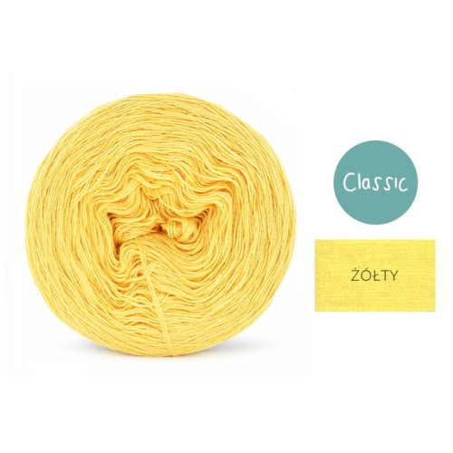 KOKONEK Classic Mono jeden kolor - żółty / 250m