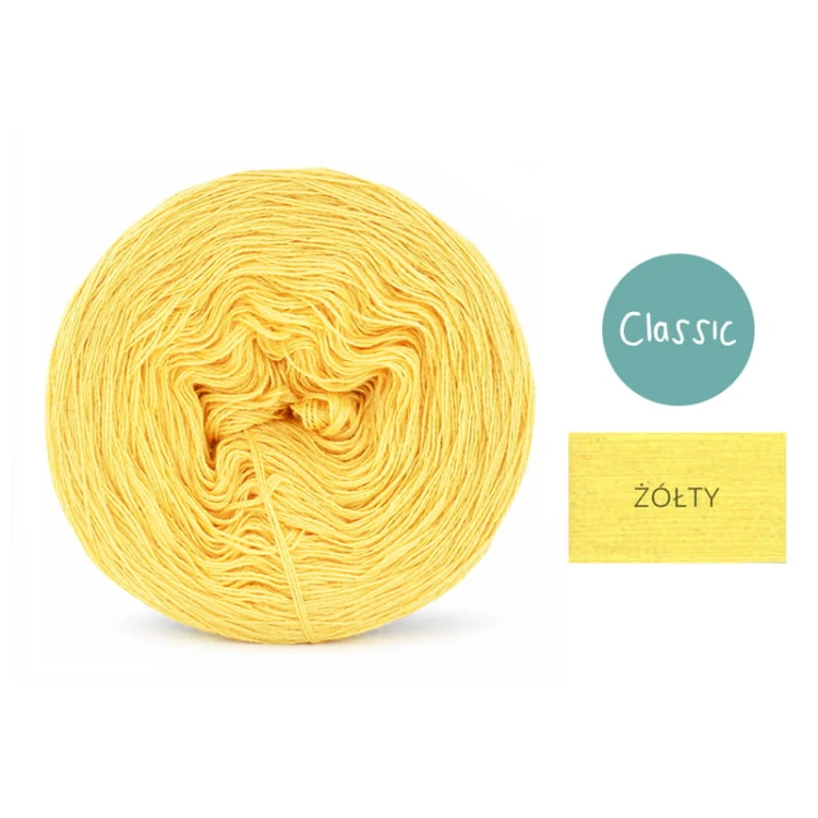 KOKONEK Classic Mono jeden kolor - żółty / 250m