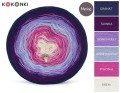 KOKONEK Merino 670 Angelika - Granat/śliwka/jasny fiolet/jasne indygo/piwonia/krem