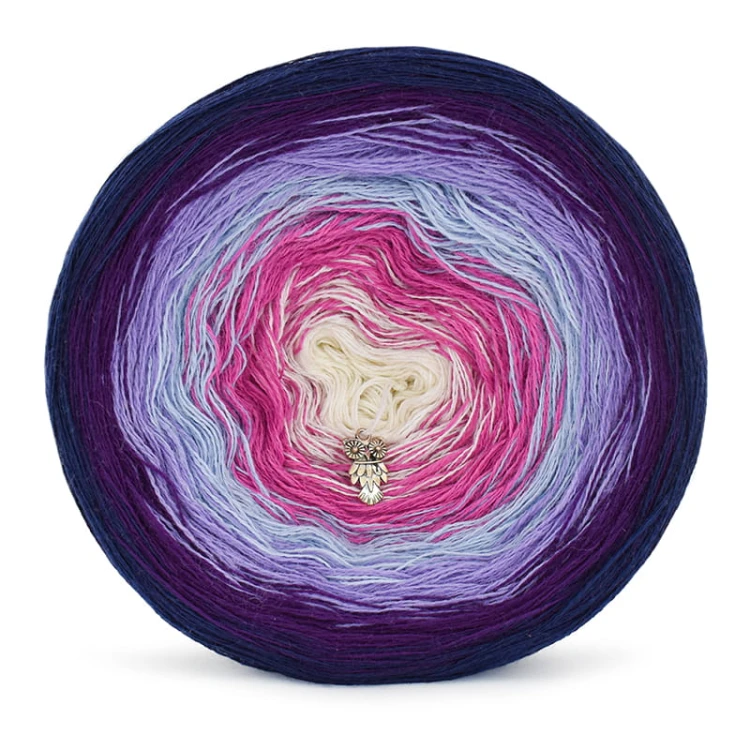 KOKONEK Merino 670 Angelika - Granat/śliwka/jasny fiolet/jasne indygo/piwonia/krem