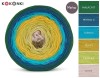 KOKONEK Merino 671 Sylwia - Malachit/petrol II/turkus/złoty/limetka/nude