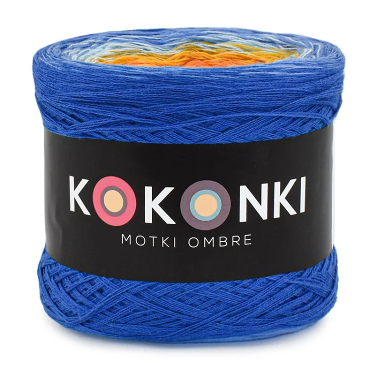 KOKONEK Classic B088 Emilia - Szafir/niebieski/jasny błękit/kurkuma/mango/ciepły brąz
