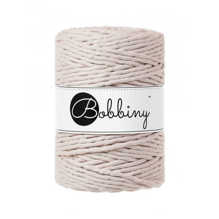 Sznurek skręcany bawełniany Bobbiny Macrame Cord / Cielisty / Nude / 5mm / 100m
