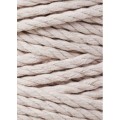 Sznurek skręcany 3-żyłowy bawełniany Bobbiny 3ply Macrame Rope / Cielisty / Nude / 5mm / 100m