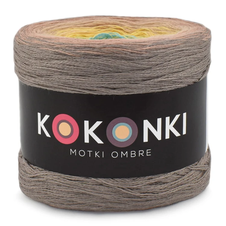 KOKONEK Merino 673 Julita - Cappuccino/zgaszona morela/ciepły beż/żółty/patyna