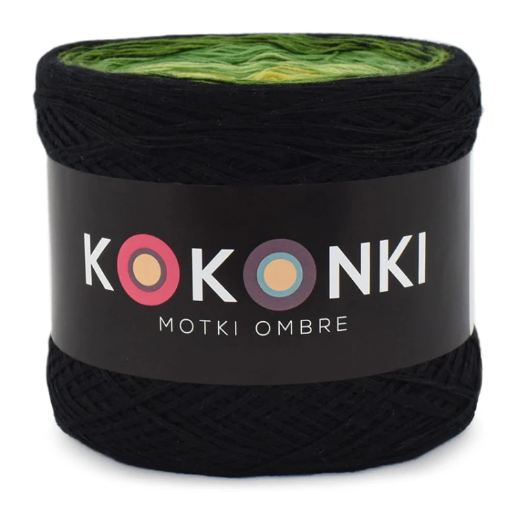 KOKONEK Classic B093 Wioleta - Czerń/paproć/zieleń/jasna zieleń/limetka/intensywny żółty