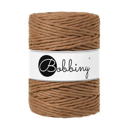 Sznurek skręcany bawełniany Bobbiny Macrame Cord / Karmel / Caramel / 5mm / 100m