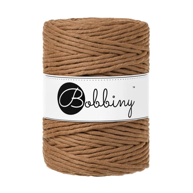 Sznurek skręcany bawełniany Bobbiny Macrame Cord / Karmel / Caramel / 5mm / 100m