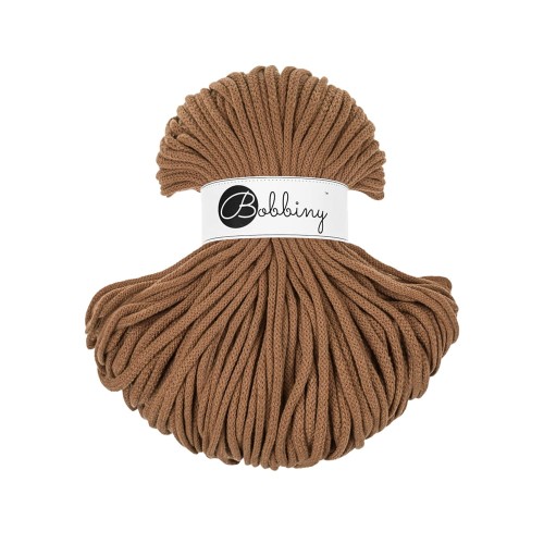 Sznurek pleciony bawełniany Bobbiny Premium / Karmel / Caramel / 5mm / 100m