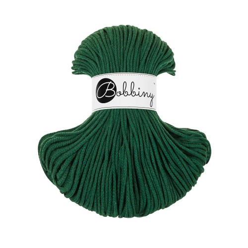 Sznurek pleciony bawełniany Bobbiny Junior / Leśny / Pine Green / 3mm / 100m