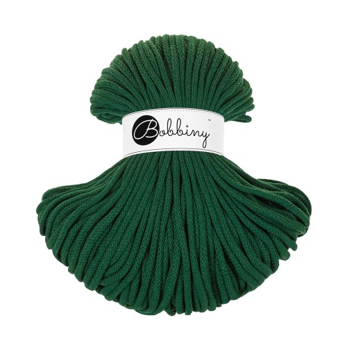 Sznurek pleciony bawełniany Bobbiny Premium / Leśny / Pine Green / 5mm / 100m