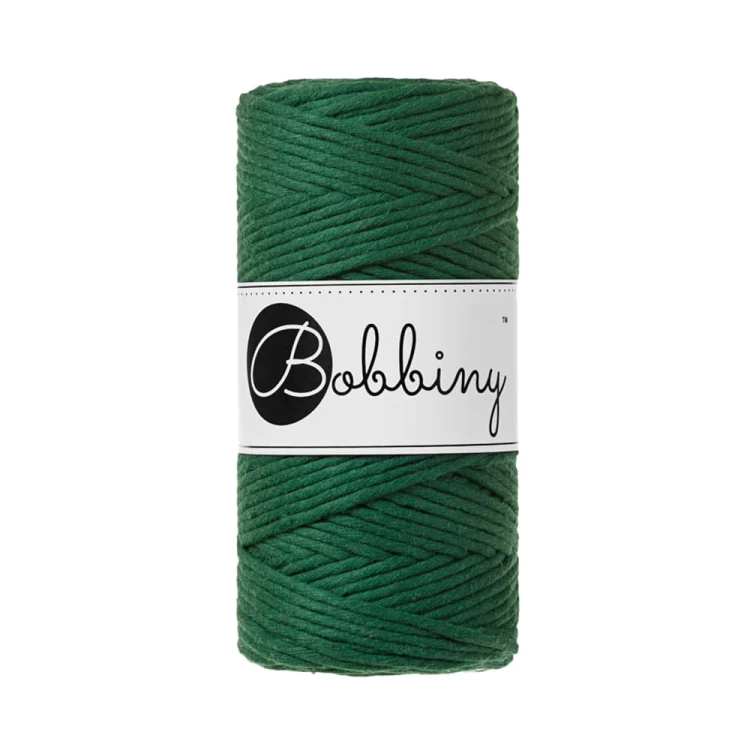 Sznurek skręcany bawełniany Bobbiny Macrame Cord / Leśny / Pine Green / 3mm / 100m