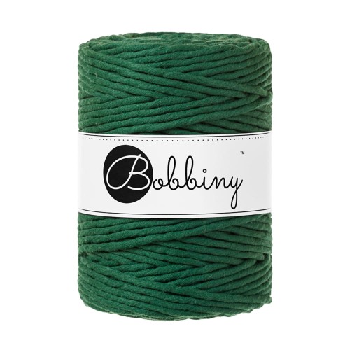 Sznurek skręcany bawełniany Bobbiny Macrame Cord / Leśny / Pine Green / 5mm / 100m