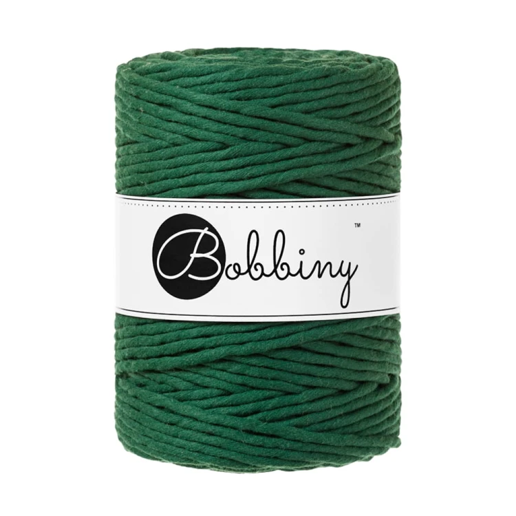 Sznurek skręcany bawełniany Bobbiny Macrame Cord / Leśny / Pine Green / 5mm / 100m