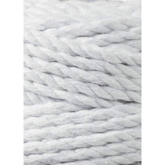 Sznurek skręcany 3-żyłowy bawełniany Bobbiny 3ply Macrame Rope / Biały / White / 5mm / 100m