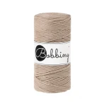 Sznurek skręcany bawełniany Bobbiny Macrame Cord / Piaskowy / Sand / 3mm / 100m