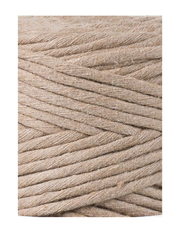 Sznurek skręcany bawełniany Bobbiny Macrame Cord / Piaskowy / Sand / 3mm / 100m