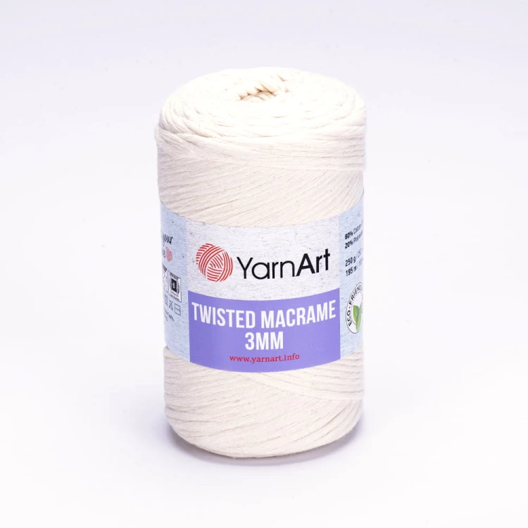 Sznurek YarnArt Twisted Macrame 3mm 752 / krem