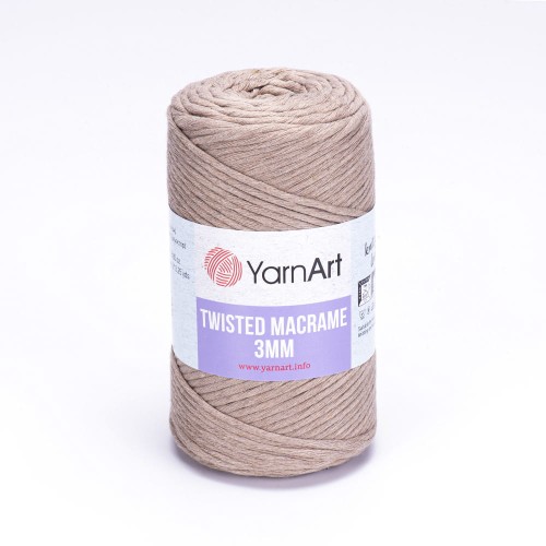 Sznurek YarnArt Twisted Macrame 3mm 768 / ciemny beż