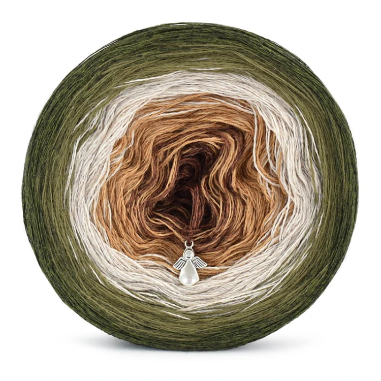 KOKONEK Merino 675 Rusty forest - Khaki melanż/khaki/safari/karmel melanż/miedź melanż