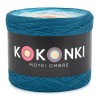 KOKONEK Merino 678 Light of see - Petrol II/turkus/lodowy błękit/jasny beż/łososiowy/jarzębina