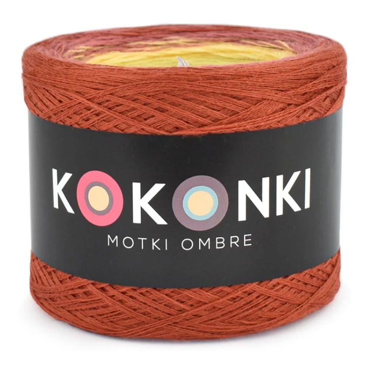 KOKONEK Merino 680 Harvest - Cegła/malwa/żółty/limetka/oliwka