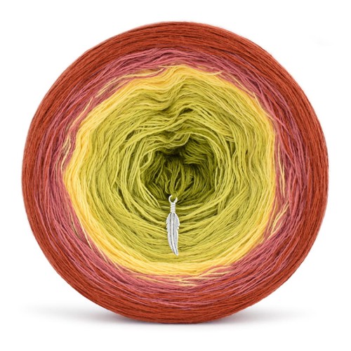 KOKONEK Merino 680 Harvest - Cegła/malwa/żółty/limetka/oliwka