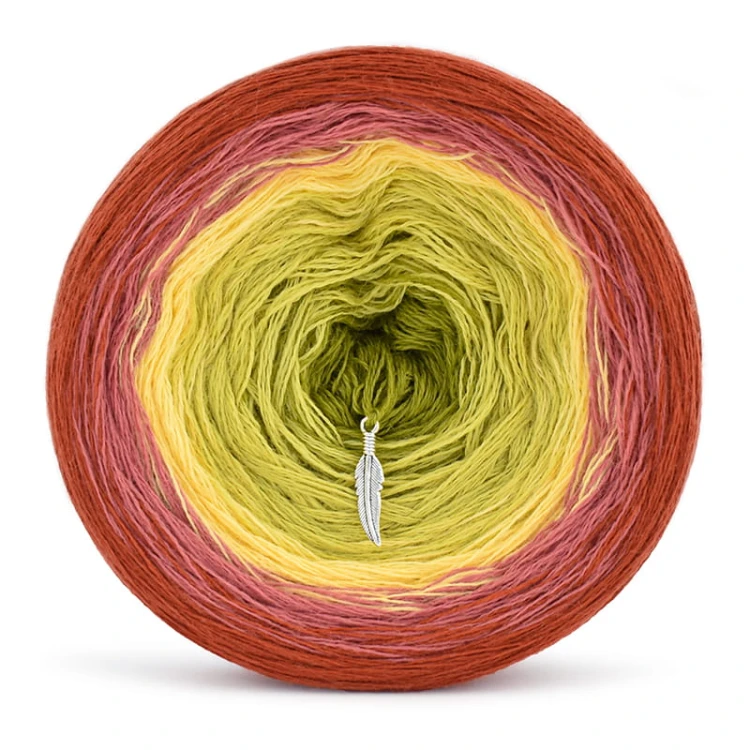 KOKONEK Merino 680 Harvest - Cegła/malwa/żółty/limetka/oliwka