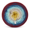 KOKONEK Merino 681 Hypnotic - Bordo/petrol II/patyna/safari/żółty