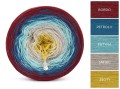 KOKONEK Merino 681 Hypnotic - Bordo/petrol II/patyna/safari/żółty