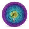 KOKONEK Merino 682 Wild plum - Ciemny cyklamen/fiolet/petrol/szmaragd/limetka