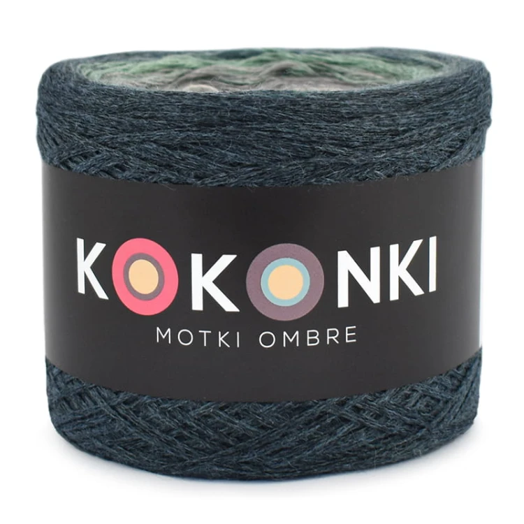 KOKONEK Merino 683 Mr. Big - Petrol melanż/patyna melanż/ciemna mięta/szary melanż/jasny beż/zgaszona morela