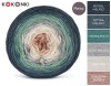 KOKONEK Merino 683 Mr. Big - Petrol melanż/patyna melanż/ciemna mięta/szary melanż/jasny beż/zgaszona morela