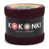 KOKONEK Merino 684 City lights - Wino melanż/morela/żółty/patyna/turkus