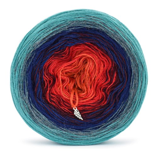 KOKONEK Merino 685 Your rose - Szmaragd/patyna melanż/granat/wino melanż/czerwień/rudy