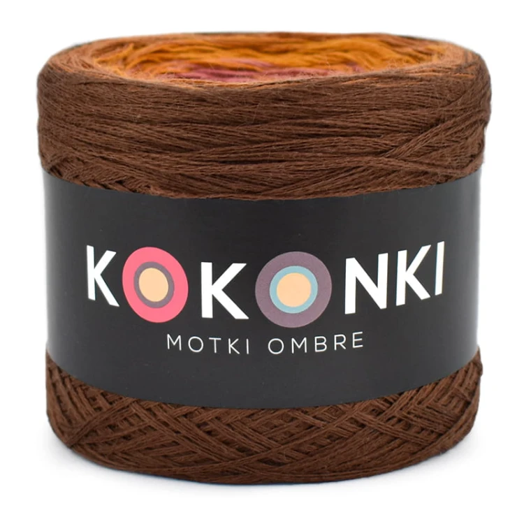 KOKONEK Merino 686 New horizons - Brąz/ciepły brąz/miodowy/malwa/bordo