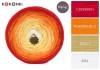 KOKONEK Merino 687 - Czerwień/pomarańcz/zółty/biel