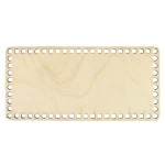 Baza dno koszyka/chustecznika / prostokąt / 21x10 cm / otwory 10 mm