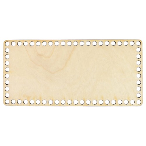 Baza dno koszyka/chustecznika / prostokąt / 10x21 cm / otwory 7 mm