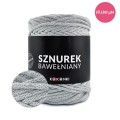 PREMIUM sznurek bawełniany by KOKONKI 5mm / rolka 100m / szary