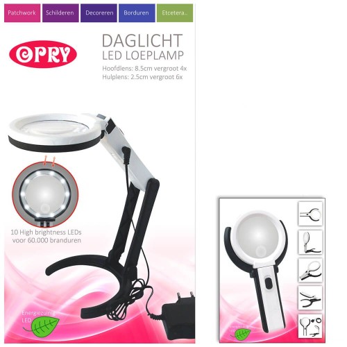 Lampa LED ze szkłem powiększającym Opr