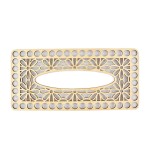 Baza wieczko do chustecznika / prostokąt / kwiatki / 21x10 cm / otwory 10 mm 