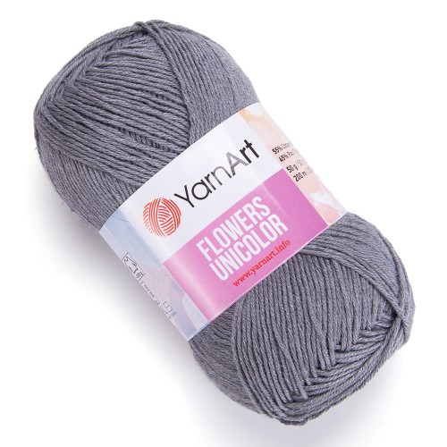 Włóczka YarnArt Flowers Unicolor 744 / średni szary