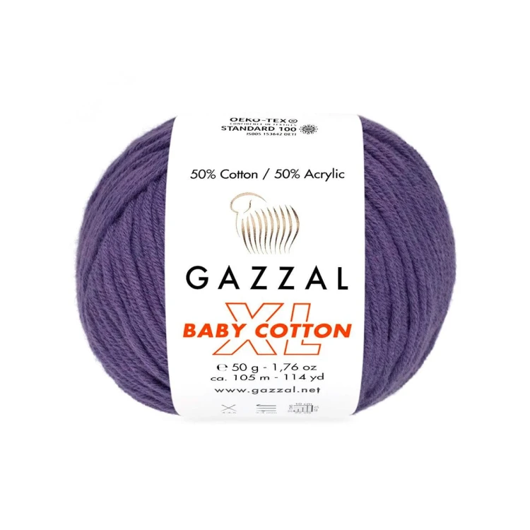 Włóczka Gazzal Baby Cotton XL 3440 - ametyst