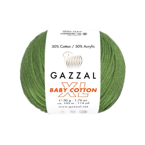 Włóczka Gazzal Baby Cotton XL 3449 - paproć