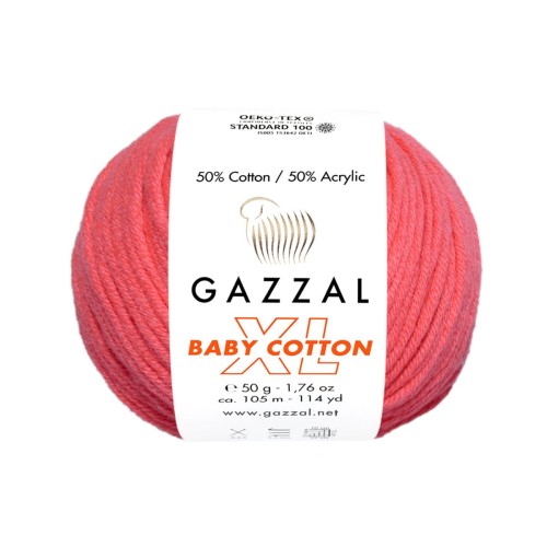 Włóczka Gazzal Baby Cotton XL 3458 - ciemny koral